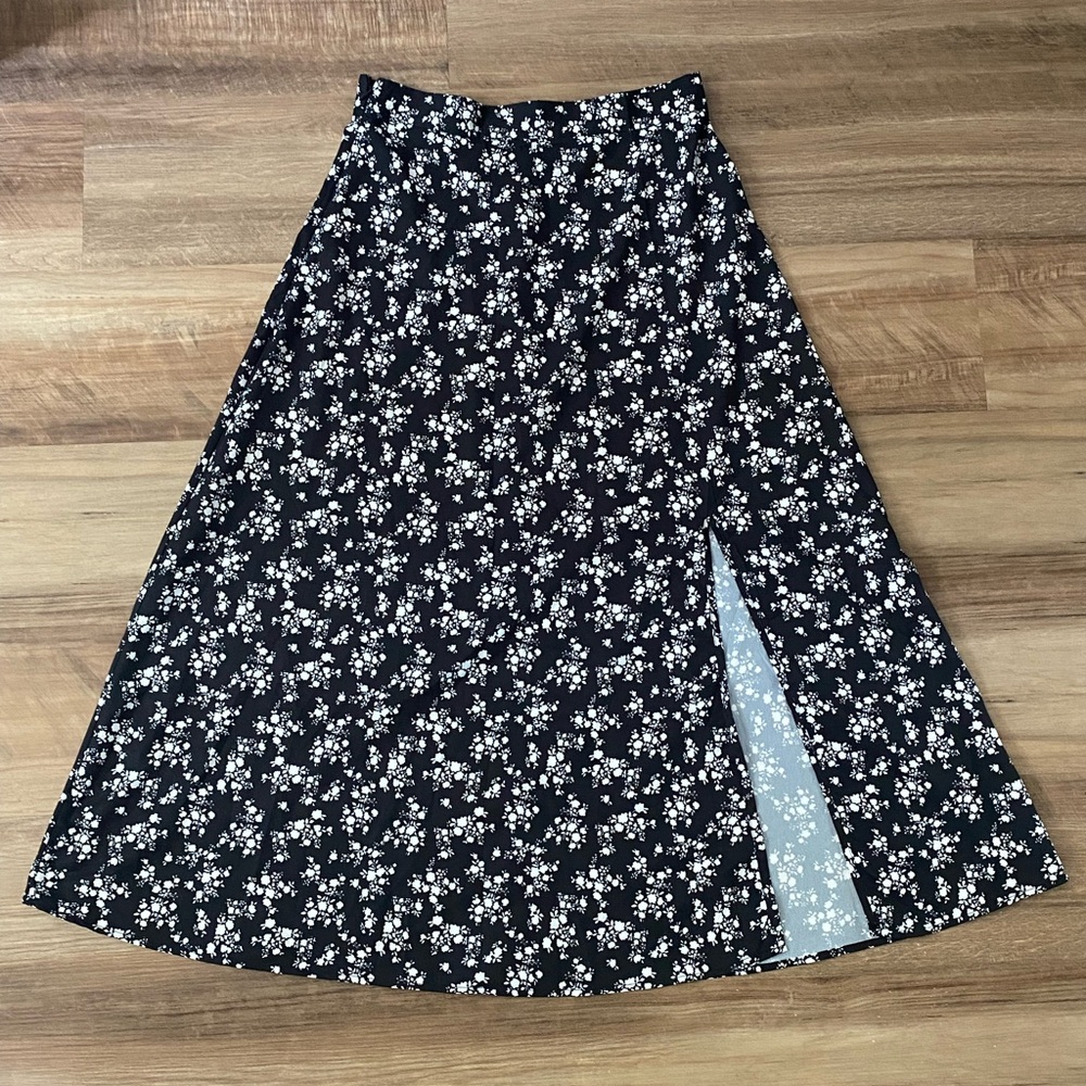 SHEIN Black Floral Maxi Skirt 🌤️light & flowy🌤️